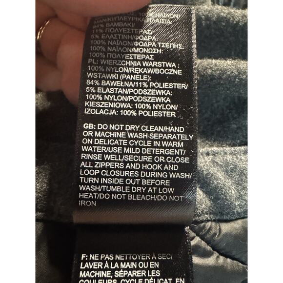 The North Face Womens ThermoBall Hybrid Hooded Black Gray Jacket Size Large Coat - Picture 10 of 10